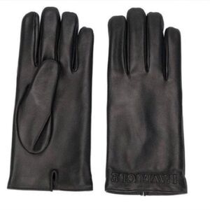 Gucci Black Leather Men's Gloves